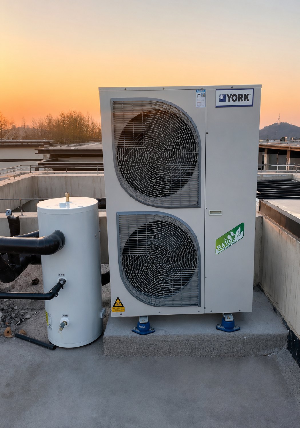 水空调系统主机设备位施工实拍